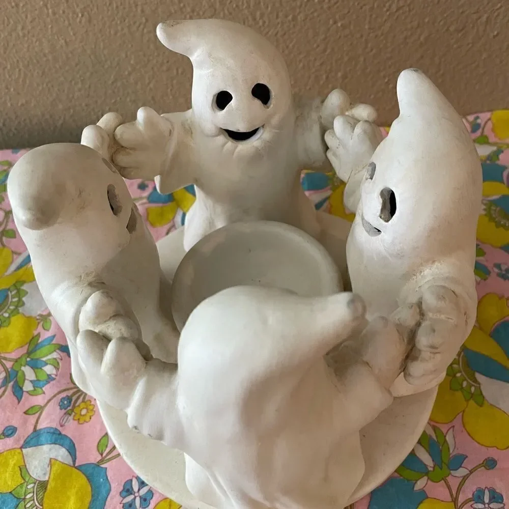 PENCO Vintage Four Ghost Candle Ceramic Holder